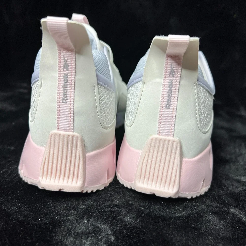 Reebok Zig Dynamica Kids 7 Running Shoes White Marshmallow Blue Athletic Sneaker